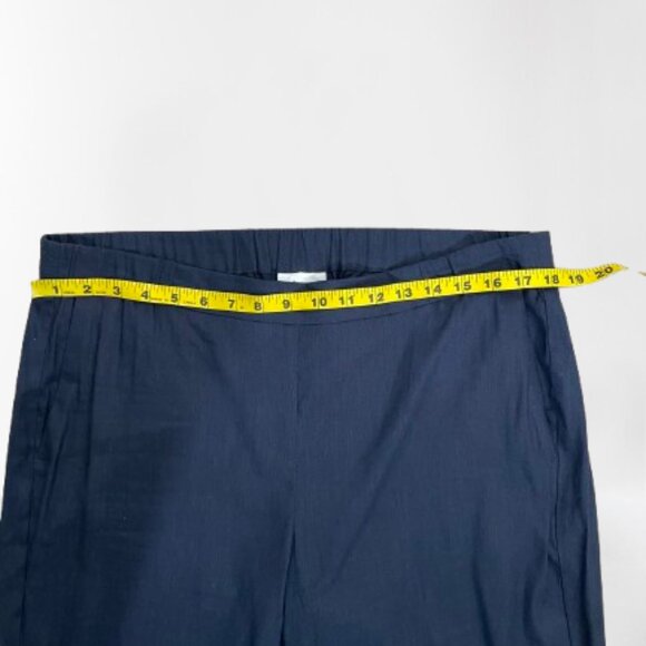 J. Jill Linen Stretch NEW Linen Blend Crop Cuff Pull On Pants Size L Navy Blue - Picture 8 of 10